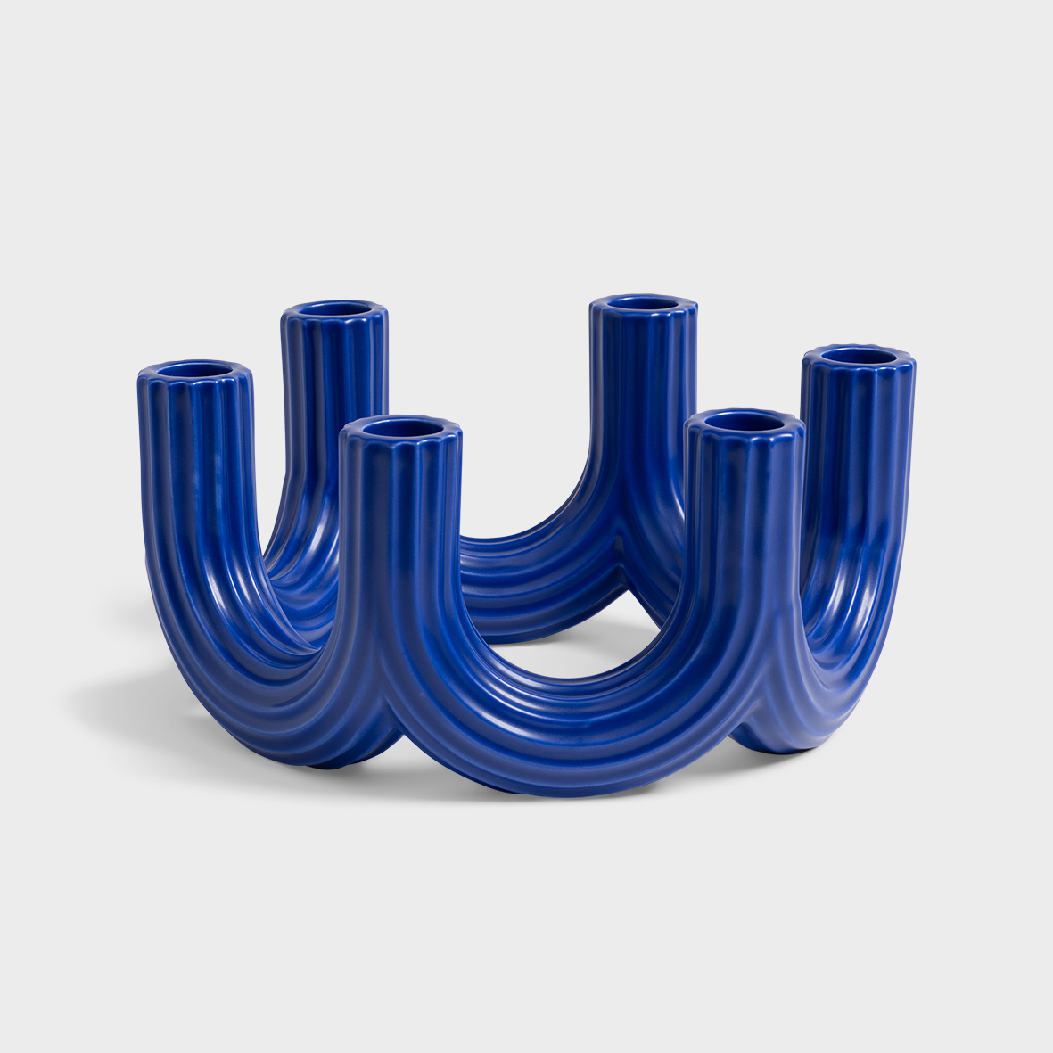 Candle holder churros blue