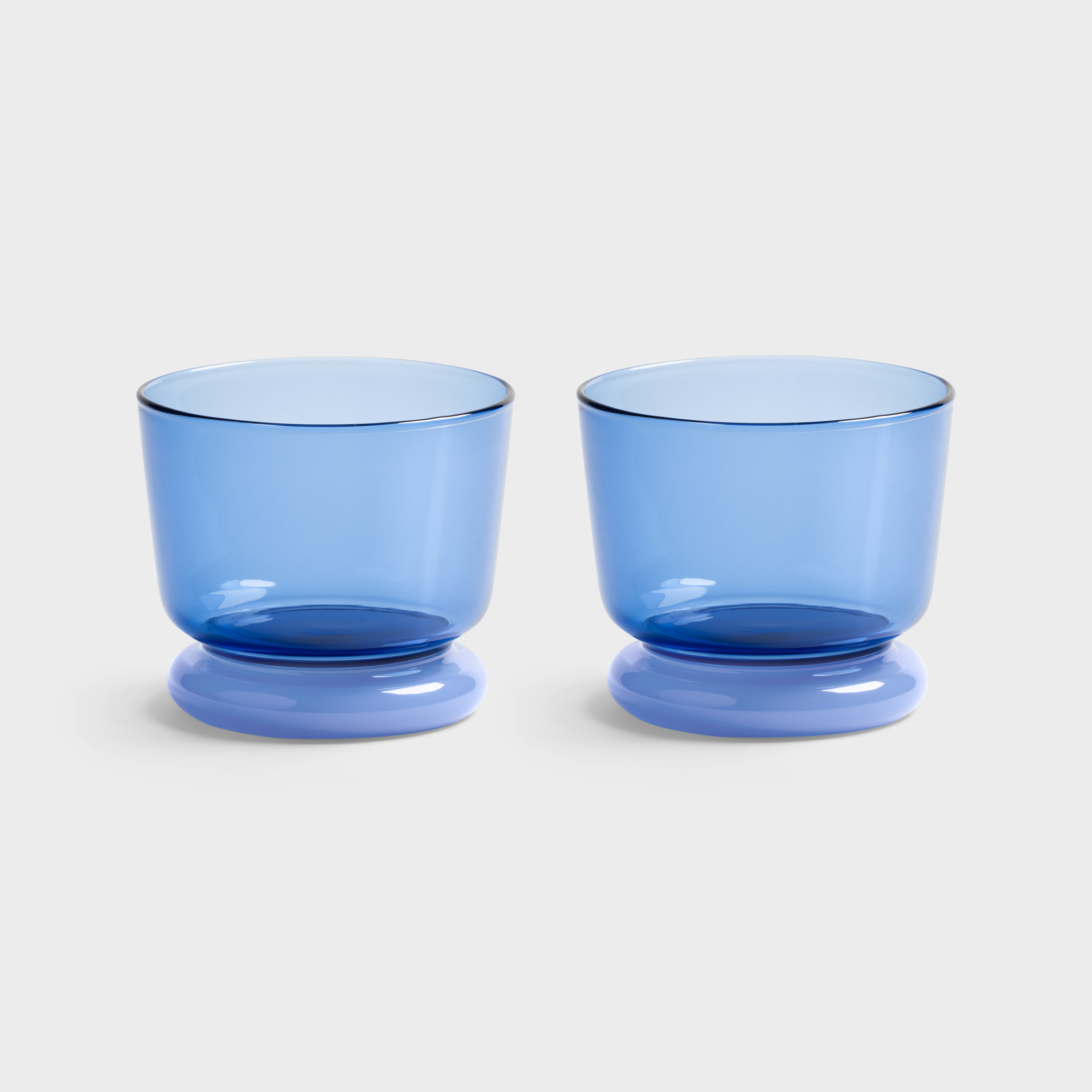 Glass dew blue set of 2