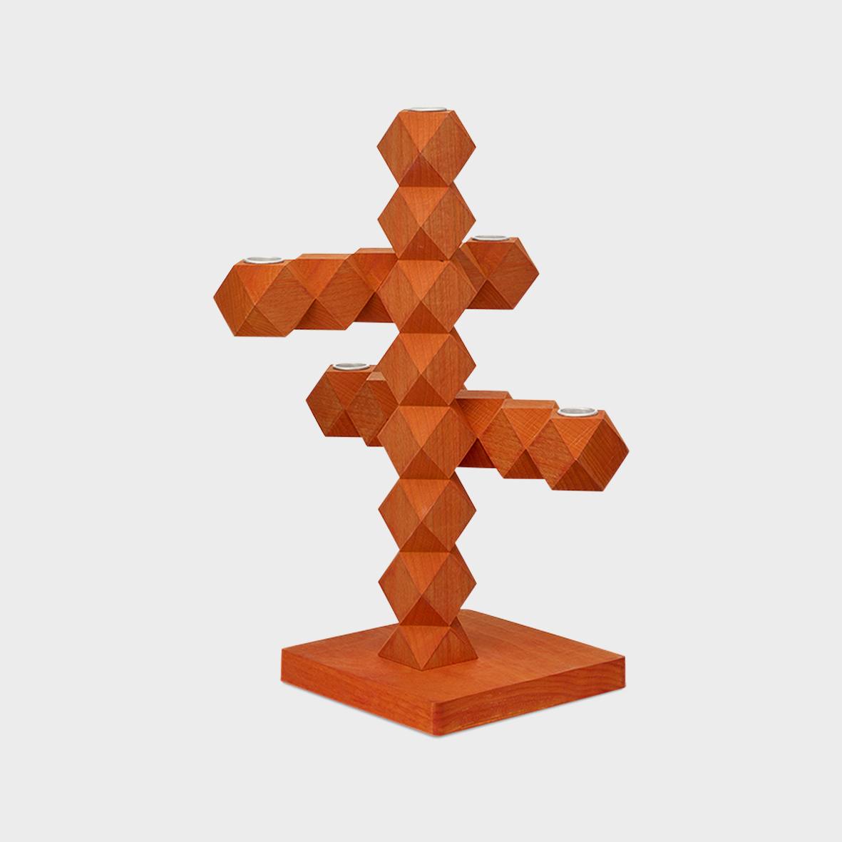 Clean Cut candle holder 5 orange