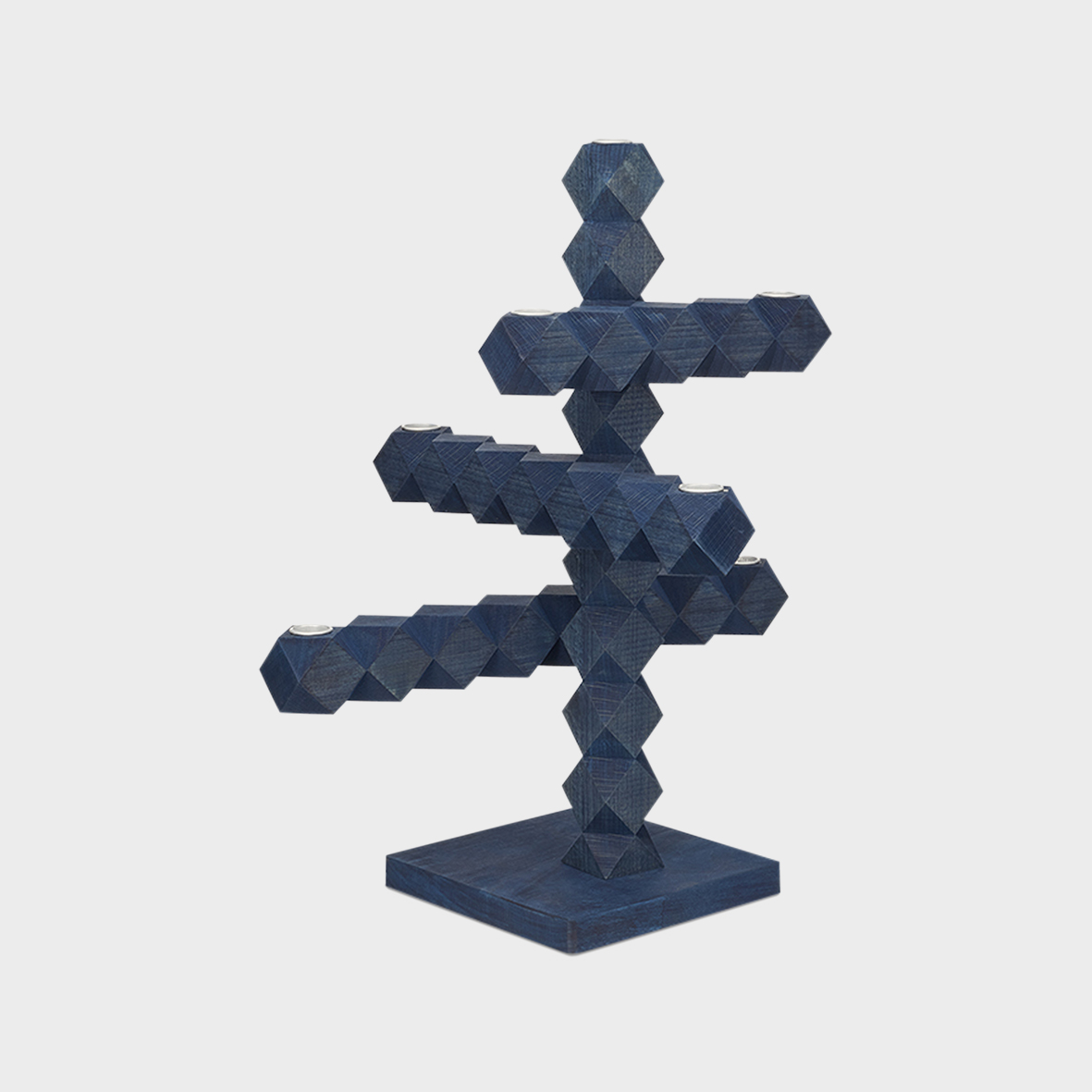 Clean Cut candle holder 7 blue