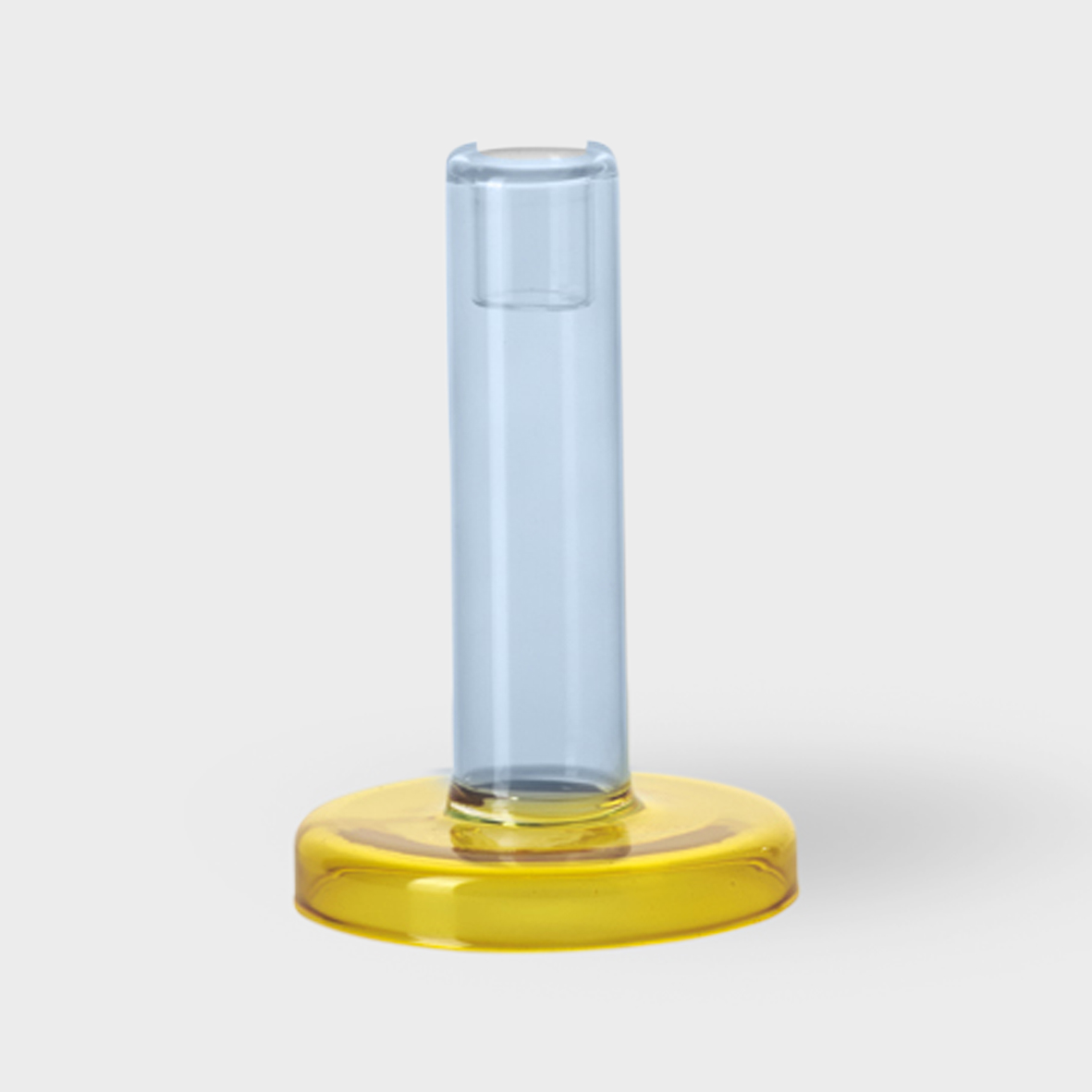 Bole candle holder S blue / yellow