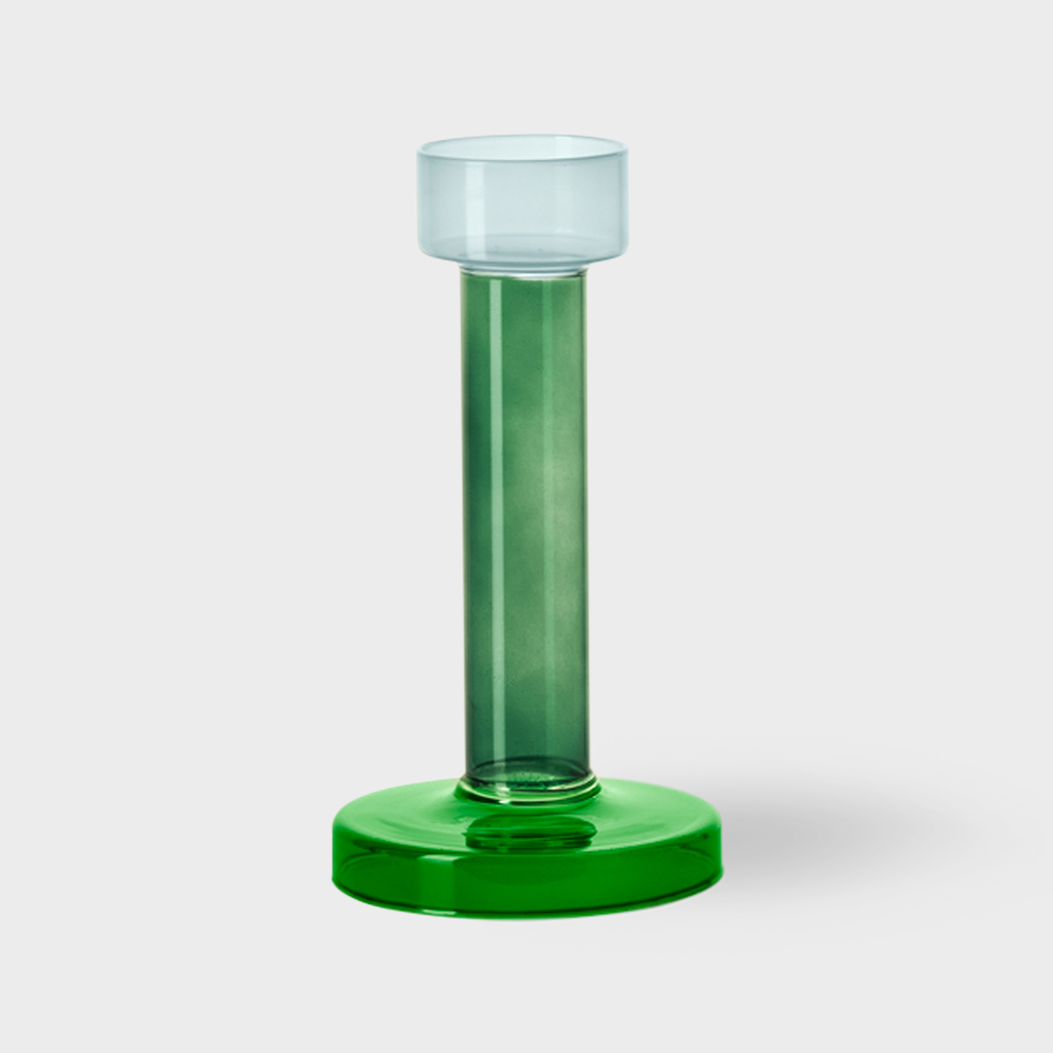 Bole candle holder M blue / green