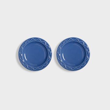 Plate mochi blue small set of 2