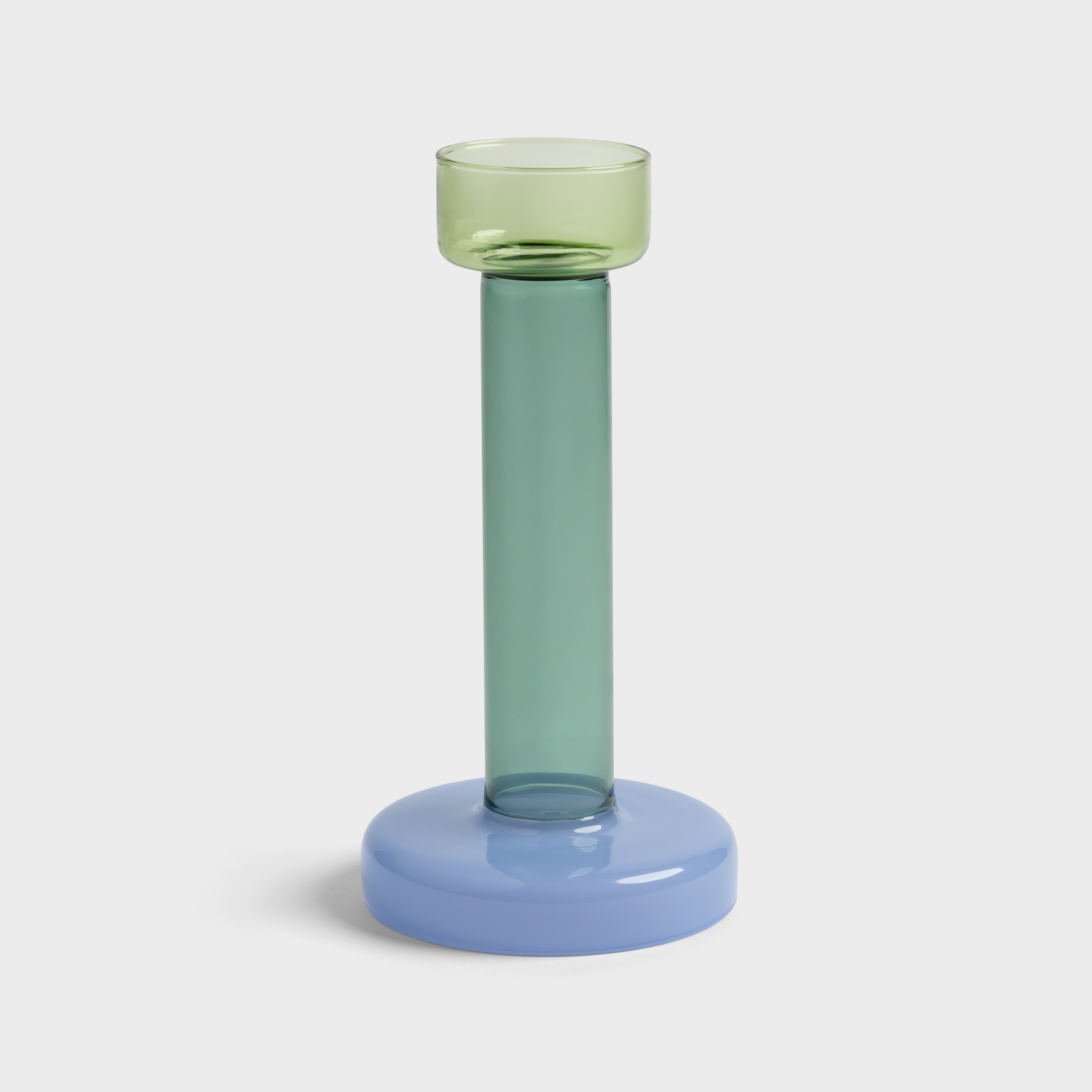 Bole candle holder M green / blue